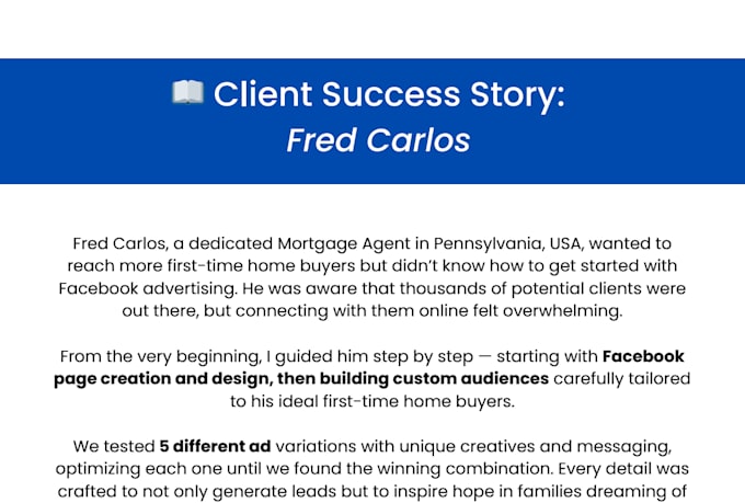 do first time home buyer facebook ads for qualified leads